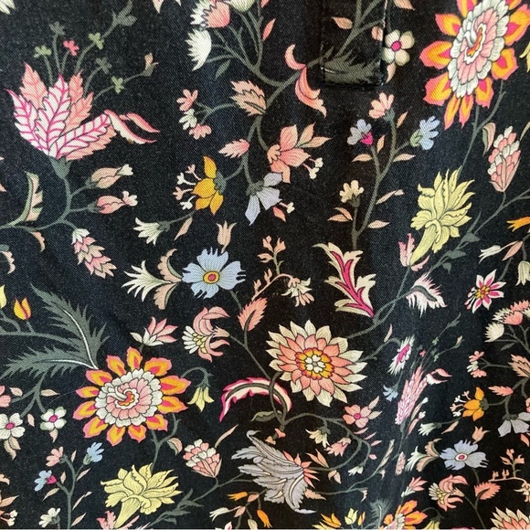 GARCIA Sz XL Long Line Half Button 100% Viscose Long Sleeve Floral Tunic Blouse - Picture 10 of 10